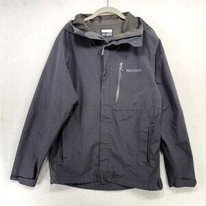Marmot Jacket Men S Grey Minimalist GoreTex Waterproof Hooded Rain Outdoor Coat
